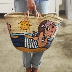 Capazos pintados a mano un personaje